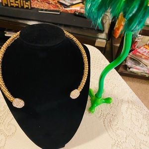 Gold Choker with “bling” with some discoloration